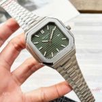 NEW Copy Patek Philippe Cubitus Green Embossed Dial Steel Watches
